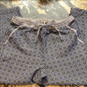 Free People Blue/Silver Textured Joggers Small